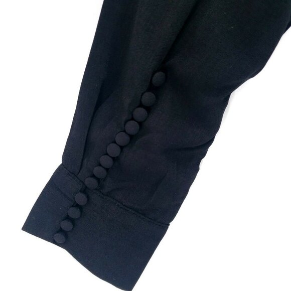 PEPALOVES Birds Embroidered NWT Black Maxi Dress Long-size S - Picture 8 of 11